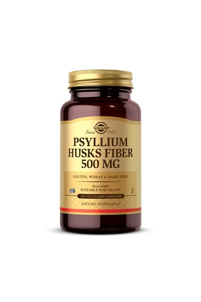 Solgar Psyllium Husks Fibre 500mg Capsules – 200 Capsules