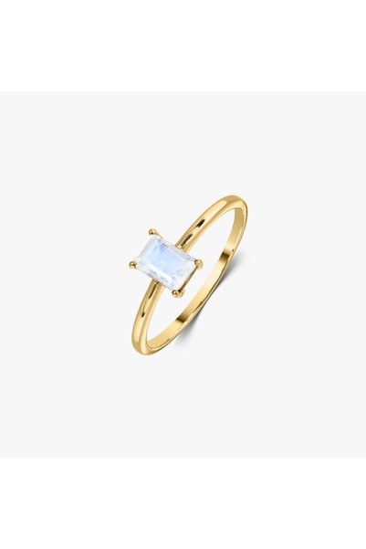 Indira Jewelry Inel din argint Golden Tessa - Piatra Lunii