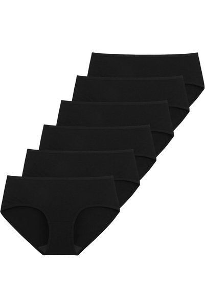 INNERSY Womens Cotton Hipster Panties Mid Rise Soft Underwear 6-Pack