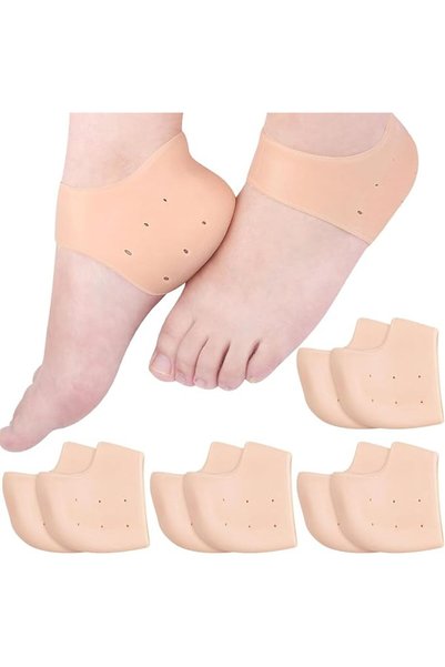 WEZCHUGHAOL Silicone Heel Protectors 4 Pair, Cups for Cracked Heels, Plantar ...