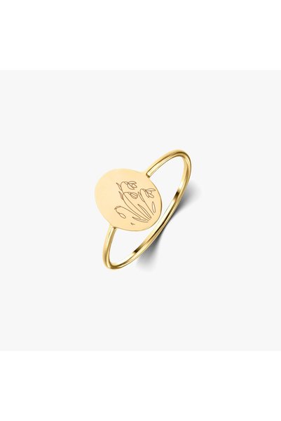 Indira Jewelry Inel din argint Χρυσό Λουλούδι Γέννησης - Ιανουάριος Χιονόφωτος