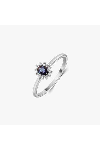 Indira Jewelry Inel din aur alb Genn - Safir și Diamante
