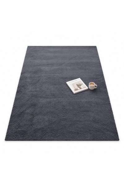 Rebiko Covorul plușat Rabbit, gri închis, 160x220 cm, moale și dens