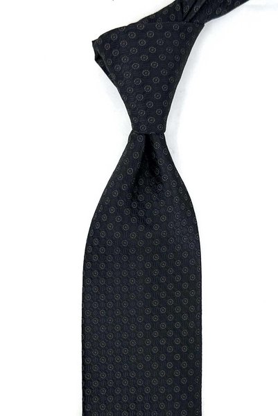 Kravatkolik Black Polka Dot Pattern Classic Tie with Handkerchief Kk14067
