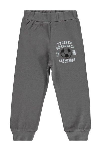 Civil Boys Striker Top Printed 2-5 Years Old Sweatpants Km - Gray