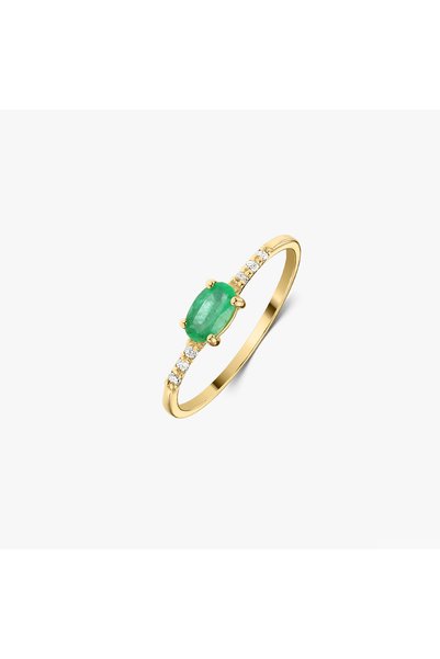 Indira Jewelry Inel din aur Vivien - Smarald si Diamante