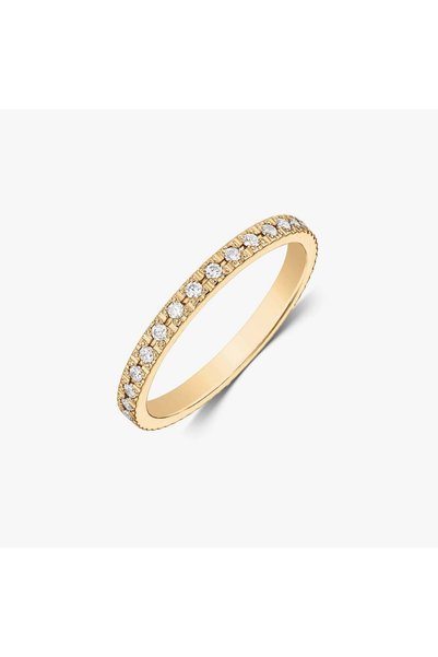 Indira Jewelry Inel din aur galben Eternity - Zirconiu