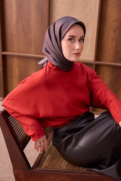Silk Home Twill Silk Scarf Vega Bitter Coffee