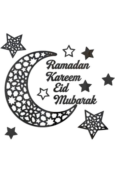 Generic زينة رمضان للمنزل 2025، ملصقات جدارية أكريليك للعيد، لافتة رمضان كريم...