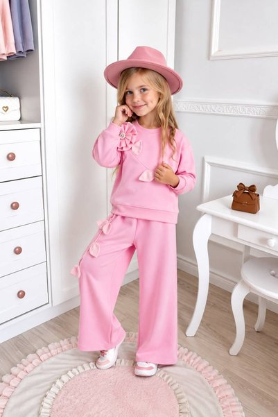 ALPİDS Oysho Girls' Flowered Tracksuit Set