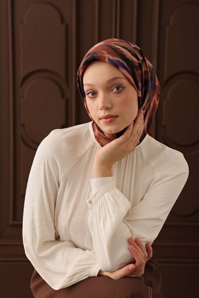 Silk Home Velora Scarf Floral Rhapsody Dark Tile