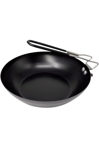 GRÜNBERG Tigaie Wok din Otel, Invelis Antiaderent, Maner Rabatabil, 24 cm, Ne...