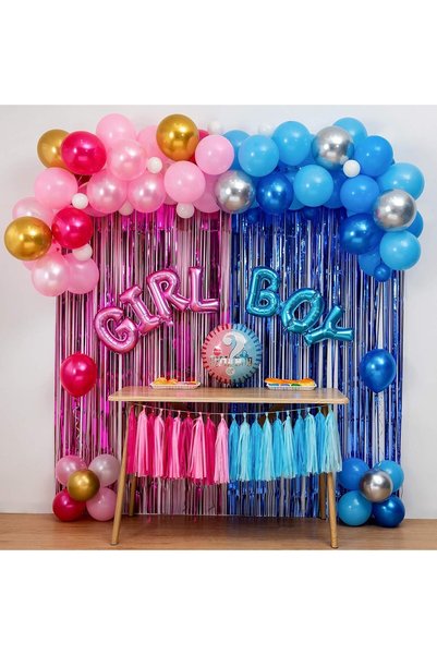 Generic Boy or Girl Gender Reveal Party Decoration Set – Balloon Arch Garland...