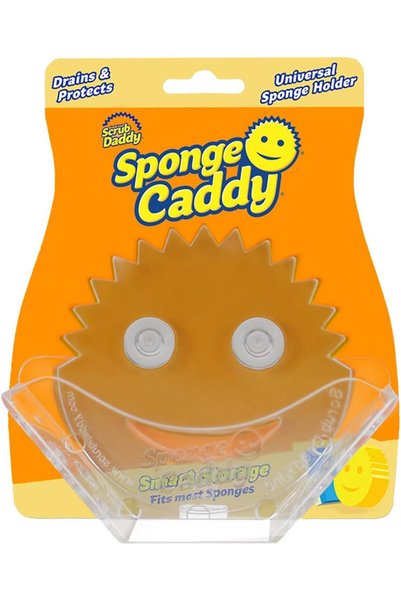 Scrub Daddy حامل إسفنج - منظم إسفنج بالشفط، منظم حوض للمطبخ والحمام، ذاتي الت...