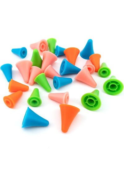 Generic 20 Pcs Colorful Knit Knitting Needles Point Protectors, 2 Sizes Needl...