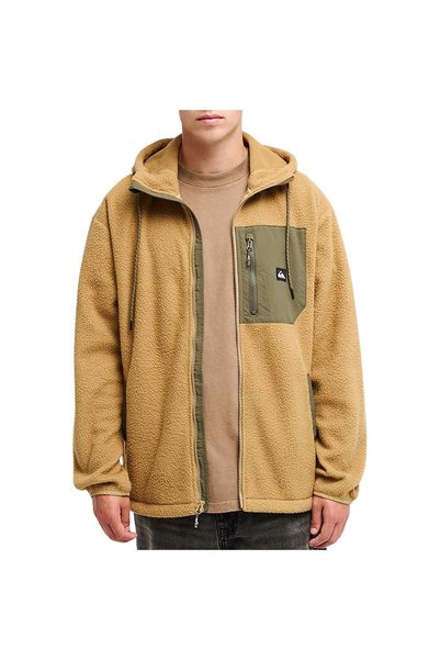 Quiksilver CLEAN COAST Φούτερ με φερμουάρ και κουκούλα KELP XXL