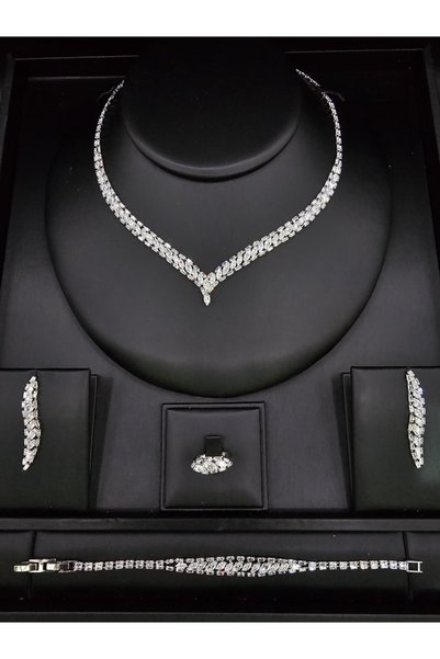 Generic Brand طقم اكسسوارات زركون نسائي