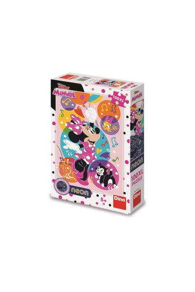 DinoToys Puzzle de 100 de piese, neon, Minnie - DINO TOYS