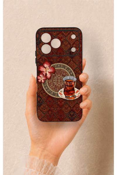 Vip Case Tecno Spark 50 4g Compatible Silicone Case with Carpet and Tea Pattern