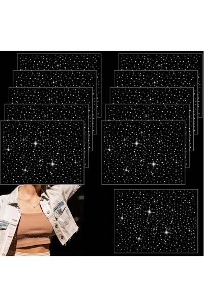 Generic Glitter Hotfix Rhinestone Iron, Shiny Rhinestone Sheet, Stickers Self...