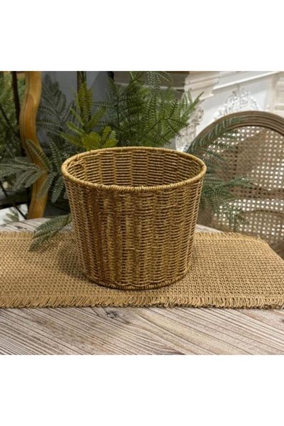 SPR Round wicker basket سلة خوص مدورة