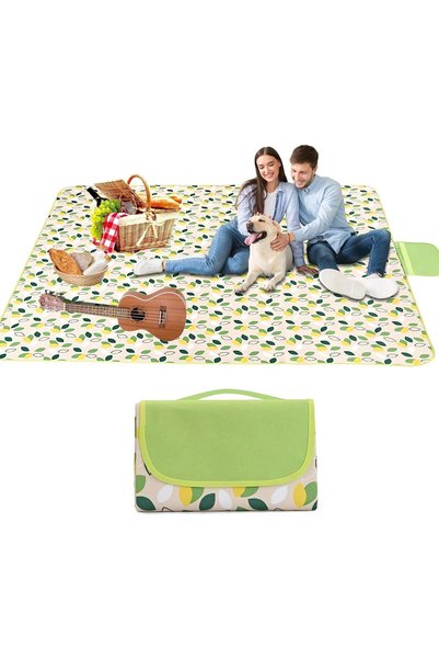 Generic بطانيات نزهة مقاومة للماء كبيرة قابلة للطي 150 * 200 سم، بطانية شاطئ ...