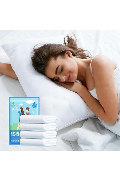 Generic مجموعة أغطية سرير للسفر تستخدم لمرة واحدة، طقم أغطية سرير للاستخدام م...