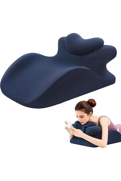Generic وسادة راحة مريحة من الفوم الذاكر، وسادة للنوم على البطن، وسادة للقراء...