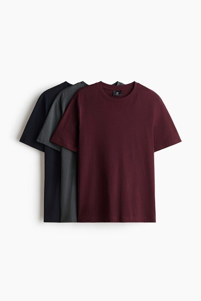 H&M 3'lü Regular Fit Tişört