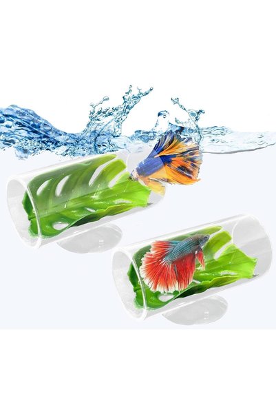 Generic 1 Pack Betta Fish Acrylic Tube Tunnel, Betta Fish Shelter Hideaway Fi...