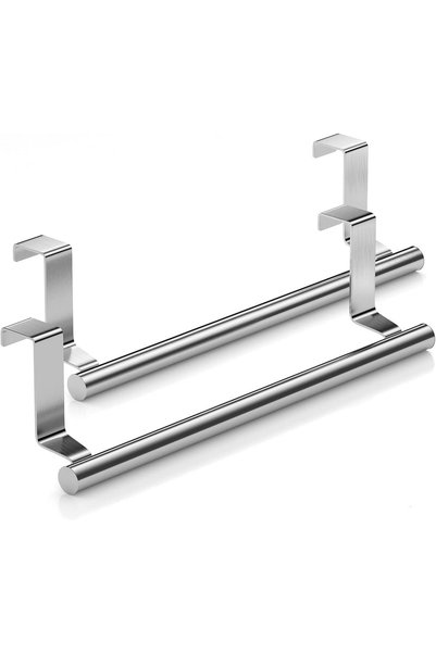 Generic Stainless Steel Over Door Towel Rack Bar Holders for Universal Fit on...