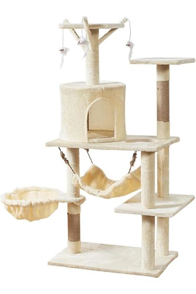 Generic Cat Tree 50in Cat Tower Multi-Level Durable Cat Scratching Post & Coz...