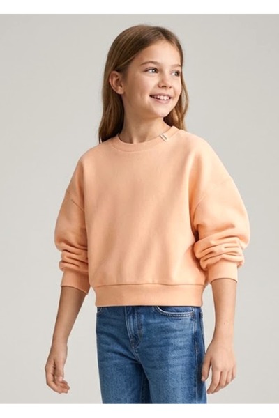 Ozmoz By Mukadder Özden Organik Yavruağzı Kışlık Kısa Kesim Kız Çocuk Sweatshirt