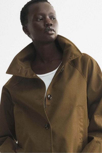 H&M Funnel-collar twill jacket