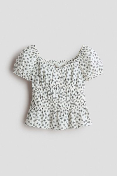 H&M Crinkled cotton top