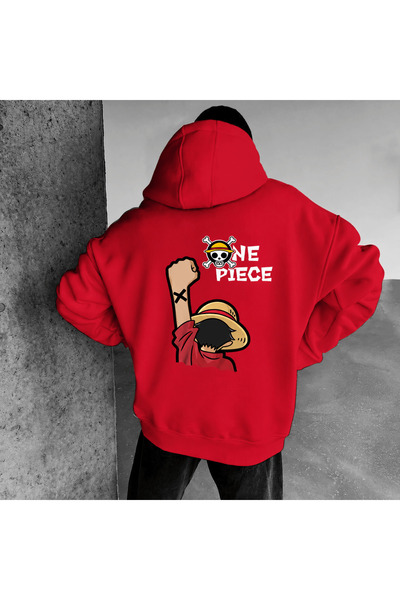 Vordevia One Piece Printed Cotton 3 Thread Threaded Oversize Sweatshirt
