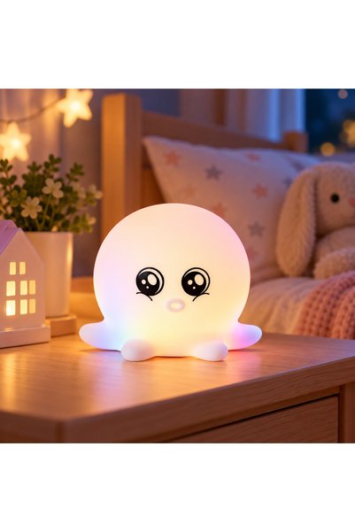 Rabalux Lampă de veghe LED pentru copii, Caracatiță Lightimals, RGB multicolo...