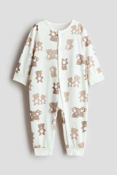 H&M Frill-detail cotton sleepsuit