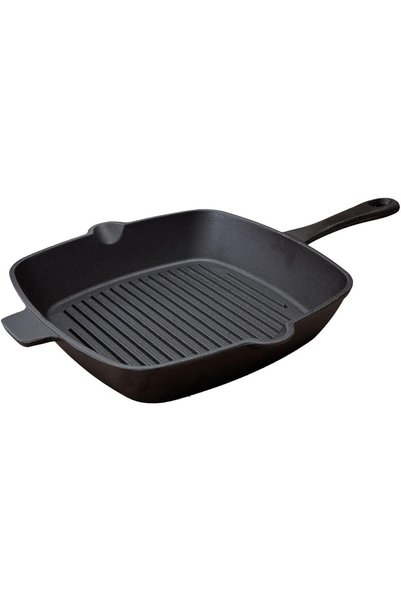 GRÜNBERG Tigaie Grill, din Fonta, cu Maner, Grunberg, 26 x 26 cm