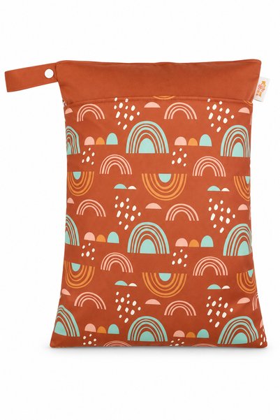 Generic Brand 2-Compartment Wet Clothes Bag with Separate Zip Pockets & Snap ...
