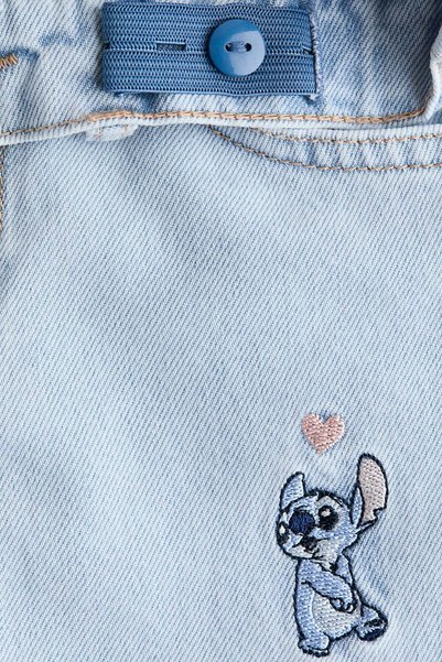 H&M Printed Wide Leg Jeans