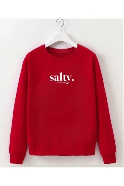 Vordevia Salty Printed Cotton 3 Thread Threaded Crew Neck Oversize Sweatshirt