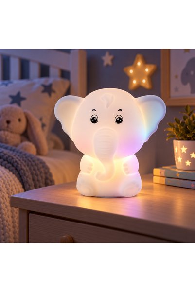 Rabalux Lampă de veghe LED pentru copii, Elefant Lightimals, RGB multicolor, ...