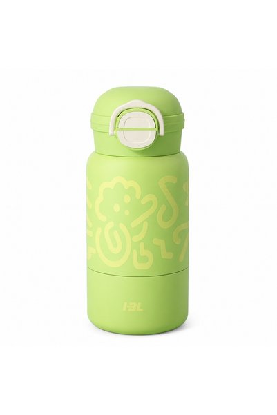 Ominii Water Bottles Kids with Straw & Anti-scalding Cup Sleeve and Lanyard, ...