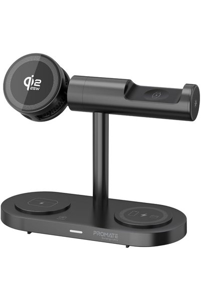 Promate Synergy-Ultra 7-in-1 Qi2.2 25W Magnetic Wireless Charging Station wit...