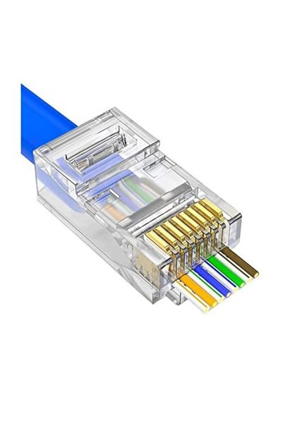 PrimeX Plus موصل PrimeX PX-560C6 RJ45 Cat6، عبوة من 100 قطعة من مقبس RJ45 UTP...