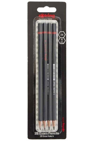 Rotring 2b exam pencil, 4 pack
