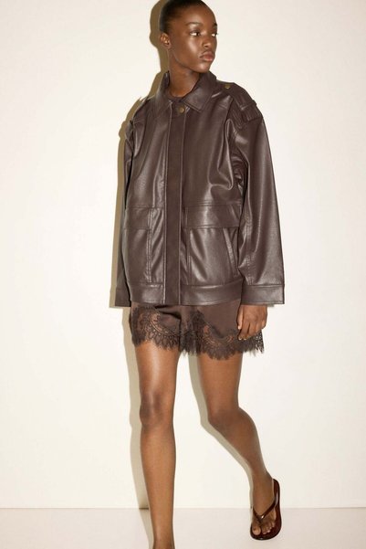 H&M Coated biker jacket