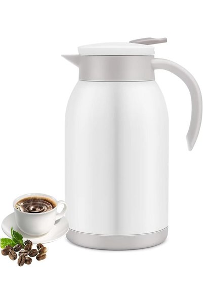 Generic إبريق قهوة حراري من الفولاذ المقاوم للصدأ، وعاء حراري مفرغ مزدوج الجد...