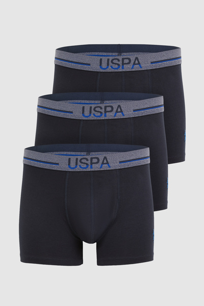 U.S. Polo Assn. Set de boxeri din 3 piese pentru bărbați, albastru marin, cu ...